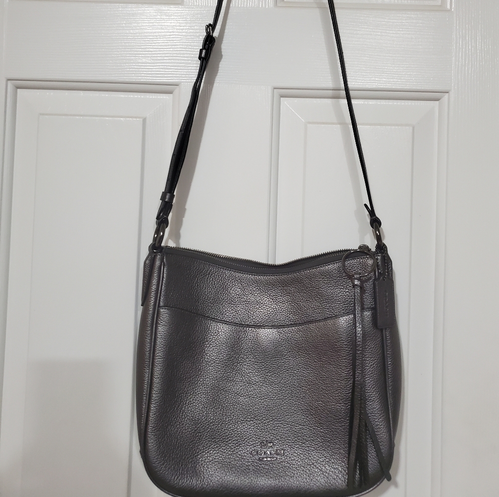 PrelovedCoach F35543 CHAISE Pebble Leather Shoulder Crossbody w/matching Wallet